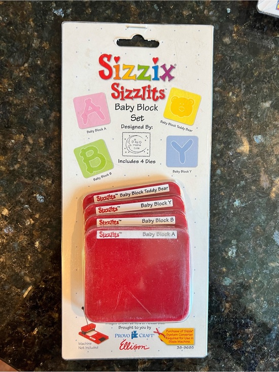 Sizzix Other - Sizzix Baby Block Sizzlits Die Set with Red Inserts